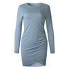 Long Sleeve Round Neck Sexy Bodycon Dress