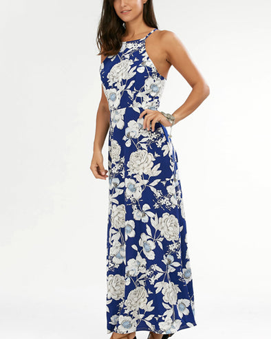 Women's Printed Sexy Evening Dress