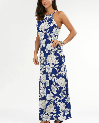 Women's Printed Sexy Evening Dress