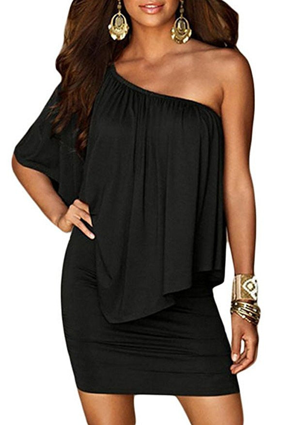 New women's one-shoulder dress