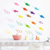 Cartoon Colorful Fish Wall Sticker