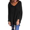 Round Neck Plain Long Sleeve Knitting Sweater