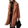 Long Sleeve Lapel Women's Plush Coat