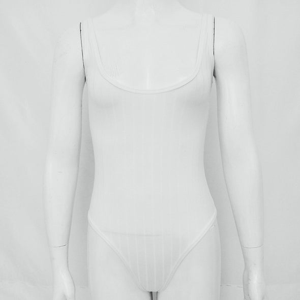 New Sexy Backless Wide Pit Solid Bodysuit