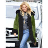 Fashion Hooded Fur Collar Long Sleeve Coat