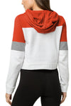 Contrast Long Sleeve Hooded Sweatshirt