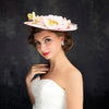 New Fashion Pink Lace Flower Top Hat