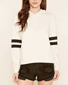 Short Colorblock Hooded Long Sleeve Sweatshirt