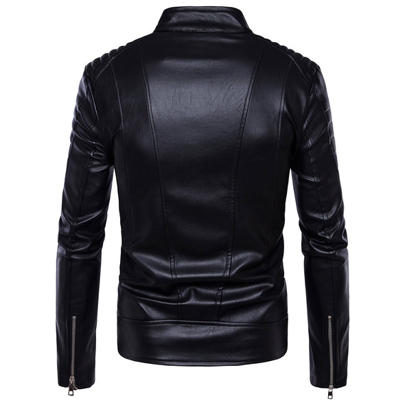 Boutique Punk Locomotive Multi-zip Leather Jacket