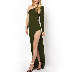 Off-The-Shoulder  High-Cut Sexy And Party Dress Evening Dress