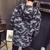 Camouflage Long-Sleeved Hooded Zipper Jacket