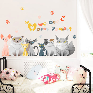 Cartoon Cat Wall Sticker