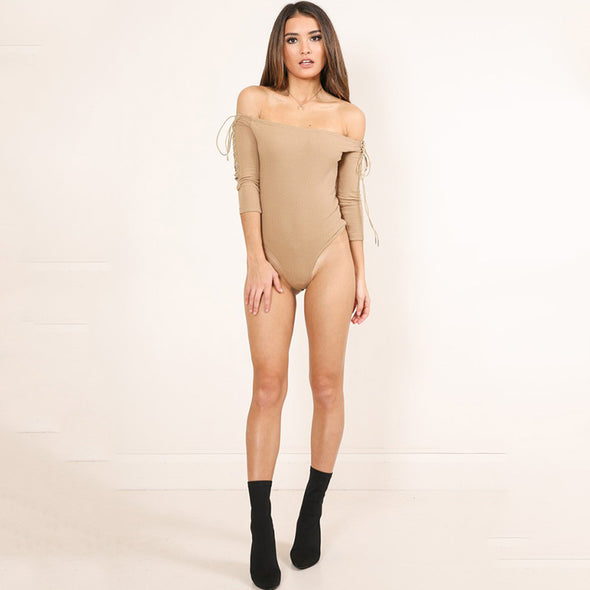 New Cotton Strap Long Sleeve Bodysuit