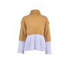 High Neck Color Matching Loose Long Sleeve Sweater