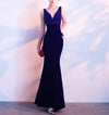 Elegant Fishtail V Collar Sexy Evening Dress