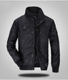 Casual Solid Stand Collar Slim Pilot Baseball Uniform Men's Jacket