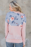 Fashion Printed Zip Pocket Long Sleeve Sweatshirt