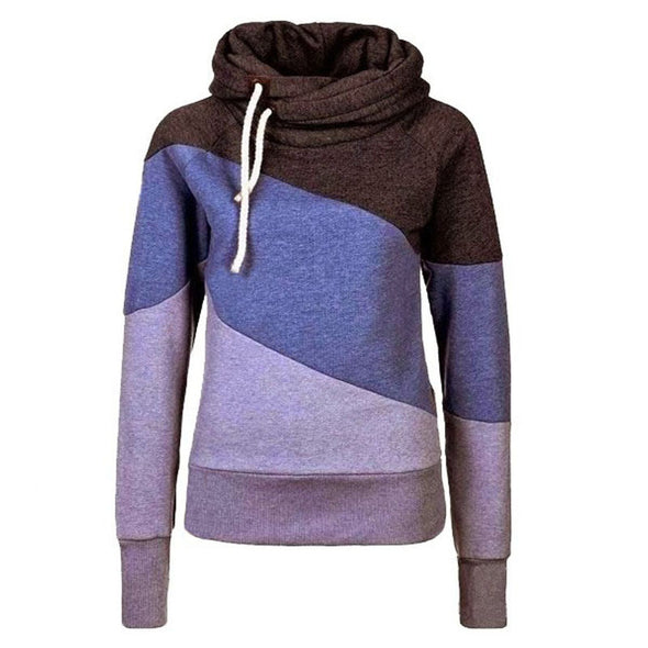 Contrast Stitching Hooded Sweatshirt