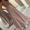 Deep V-Neck Sequin High Waist Evening Dress