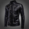 Locomotive Multi-zip Leather Men's Jacket