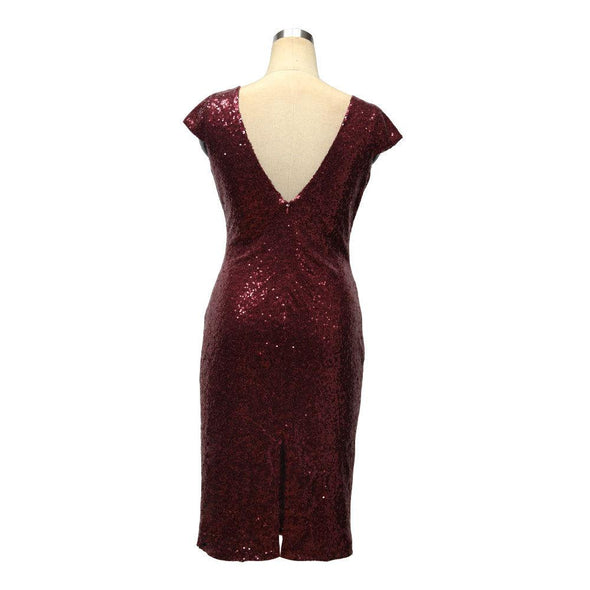 Sequined Halter Sexy Evening Dress