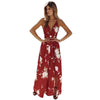 Women's Halter Print Evening Dress