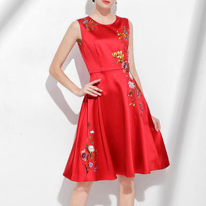 Embroidery Slim Banquet Wedding Evening Dress