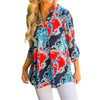 Women's V-neck printed shirt