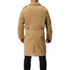 Solid Color Lapel Single-Breasted Long Trench Coat