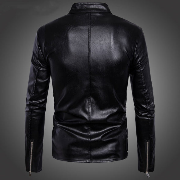 Locomotive Multi-zip Leather Men's Jacket