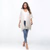 Solid Color Tassel Dolman Sleeve Knitting Cardigan