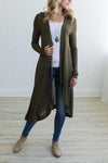 Collarless  Plain  Long Sleeve Cardigans