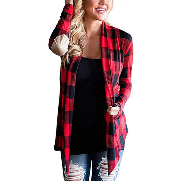 New Plaid Printed Cardigan