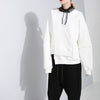 Irregular Solid Color Plus Velvet Long-Sleeved Sweatshirt