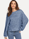 Pure Color Long Sleeve Round Neck Sweatshirt