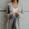 Fashion knitting Pure Color Bat Sleeve Cardigan