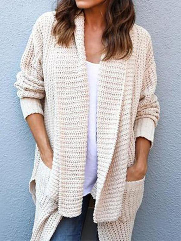 Loose Mid-Length Knitting Cardigan Sweater