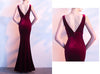 Elegant Fishtail V Collar Sexy Evening Dress