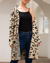 Casual Four-Color Leopard Loose Long Sweaters