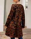 Casual Four-Color Leopard Loose Long Sweaters