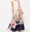 Women's Sling Print Evening Dress