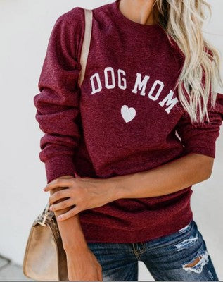 Letter Printed Long Sleeve Casual Sweatshirt