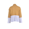 High Neck Color Matching Loose Long Sleeve Sweater