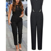 Fashion Slim Fit Zipper Lace Jumpsuit