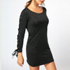 Classic Solid Bandage Sleeve Bodycon Dress