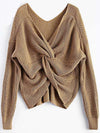 Women Twisted Back Knitted Sweaters