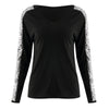 Sexy V-Neck Sequin Stitching Sweatshirt