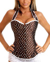 Women's Polka Dot Hanging Neck Corset