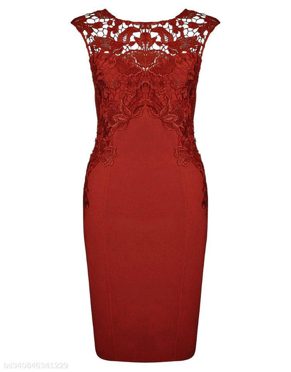 Sexy Embroidered Club Wear Bodycon Dress