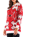 Long Sleeve O-Neck Print Sweater